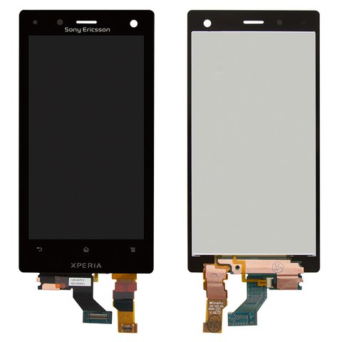 Дисплей для Sony LT26W Xperia acro S, чорний, без рамки