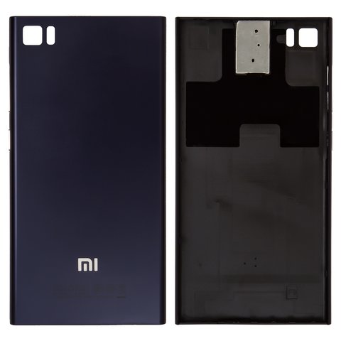 Задня панель корпуса для Xiaomi Mi 3, синя, з тримачем SIM карти, з боковою кнопкою, TD SCDMA