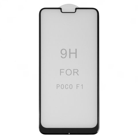 Защитное стекло All Spares для Xiaomi Pocophone F1, 5D Full Glue, черный, cлой клея нанесен по всей поверхности, M1805E10A