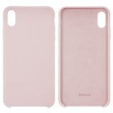Чохол Baseus для iPhone XS Max, рожевий, Silk Touch, пластик, #WIAPIPH65-ASL04