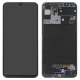 Дисплей для Samsung A307 Galaxy A30s, чорний, з рамкою, Original (PRC)