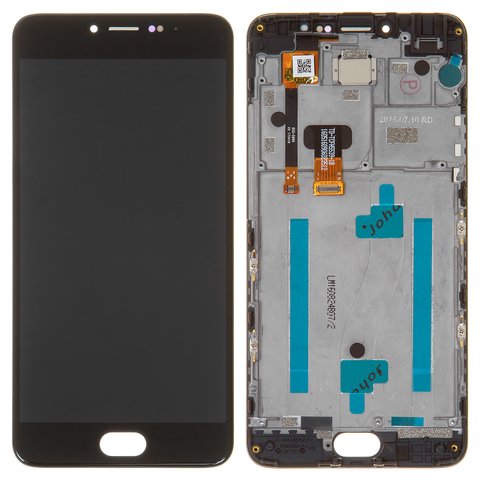 Дисплей для Meizu M3 Note, черный, с рамкой, Original, M681H M681Q M681C