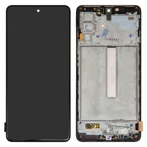 Дисплей для Samsung M526 Galaxy M52 5G, черный, с рамкой, Original PRC , original glass