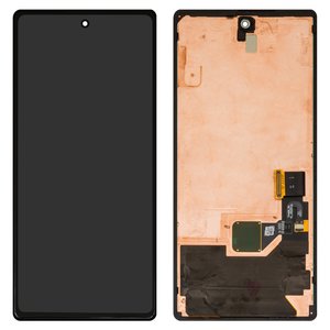 Дисплей для Google Pixel 6, чорний, з рамкою, Оригінал переклеєне скло , GB7N6, G9S9B16