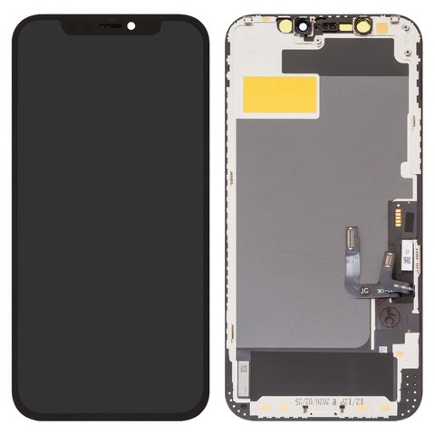 Дисплей JCID для iPhone 12, iPhone 12 Pro, черный, с рамкой, High Copy, без ошибки, OLED  hard, diagnosable