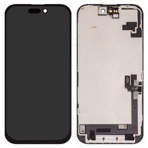 Дисплей для iPhone 16, черный, с рамкой, Copy, без упаковки, TFT , ZY, IN CELL HD+