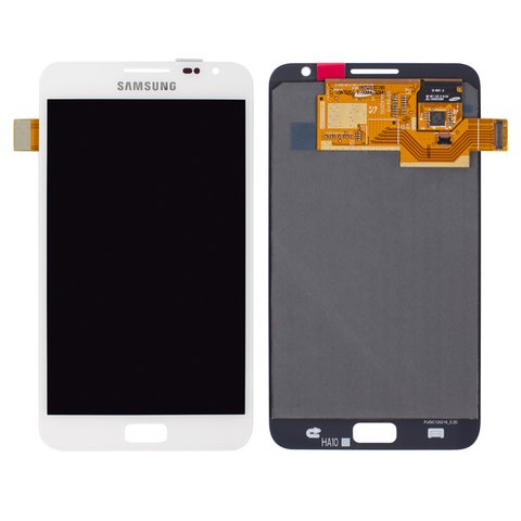 Дисплей для Samsung I9220 Galaxy Note, N7000 Note, белый, без рамки, Оригинал переклеено стекло 