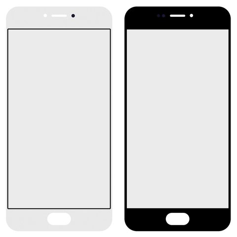 Housing Glass compatible with Meizu Pro 6, white 