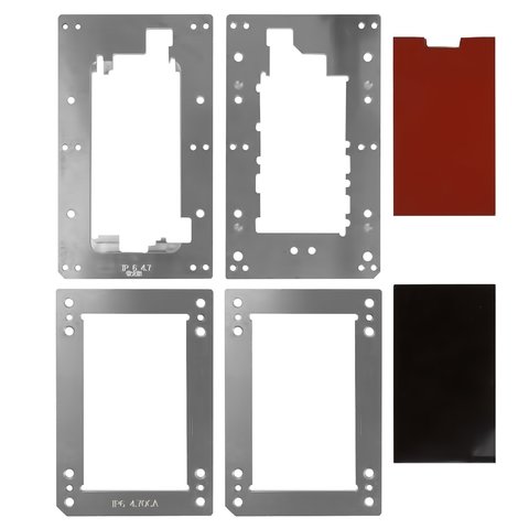 LCD Module Mould compatible with Apple iPhone 6; YMJ 3 01, for OCA film gluing,  to glue glass in a frame, set 