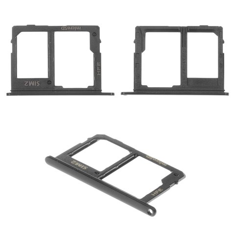Sujetador de tarjeta SIM puede usarse con Samsung A600F Dual Galaxy A6 2018 , negro, con soporte para MMC, SIM2, dual SIM