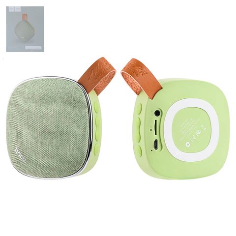 Portable Wireless Speaker Hoco BS9, green, with micro USB cable Type B 
