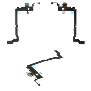 Cable flex puede usarse con iPhone XS Max, del conector de carga, del conector de auriculares, gris, con micrófono, HC