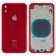 Housing compatible with iPhone XR, (red, with SIM card holders, with side buttons)