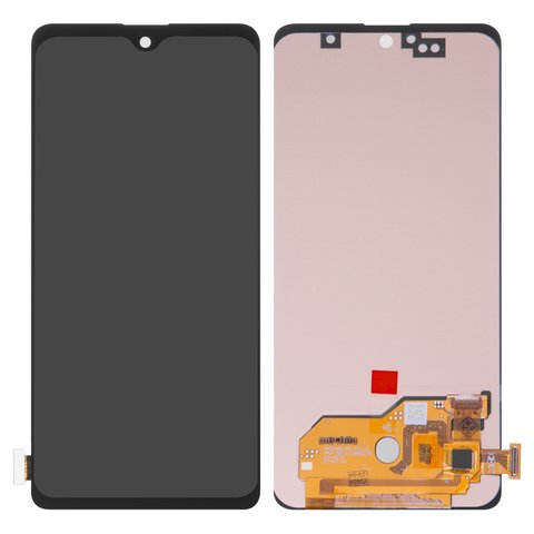 LCD compatible with Samsung A515 Galaxy A51, black, without frame, High Copy, with wide edge, OLED  