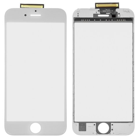 Touchscreen compatible with iPhone 6S, with OCA film, with frame, white, AAA 