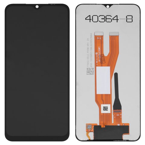 LCD compatible with Samsung A032 Galaxy A03 Core, black, without frame, original change glass 