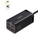 Mains Charger Baseus GaN3 Pro Desktop, (100 W, Fast Charge, black, with cable USB type C to USB type C, 4 output, 1.5 m) #CCGP000101