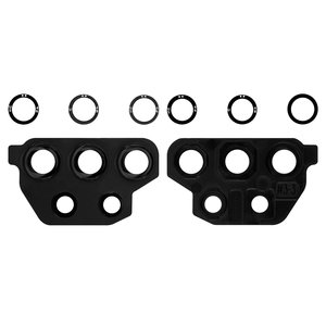 Camera Lens compatible with Samsung A325 Galaxy A32, black, with frames, set 3 pcs. 
