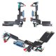 Flat Cable compatible with iPhone 14, (charge connector, dark blue, with microphone, with components, HC)
