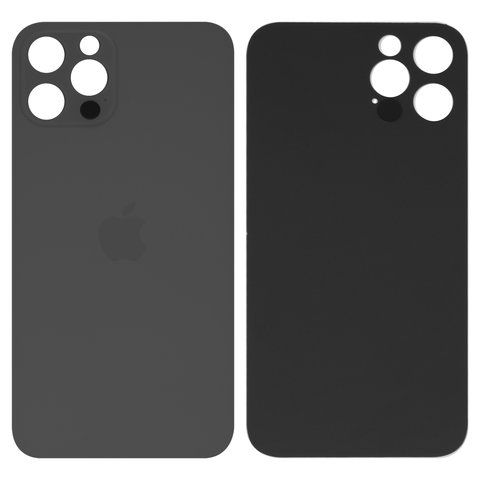 Housing Back Cover compatible with iPhone 12 Pro, gray, need to remove the camera glass, small hole, graphite 