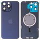 Housing Back Cover compatible with iPhone 15 Pro Max, (dark blue, with camera lens, Original (PRC))
