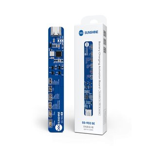 Power Supply Test Cable with Battery Activation Charge Board Sunshine SS 903 SE compatible with Apple iPhone 11, iPhone 11 Pro, iPhone 11 Pro Max, iPhone 12, iPhone 12 mini, iPhone 12 Pro, iPhone 12 Pro Max, iPhone 13, iPhone 13 mini, iPhone 13 Pro, iPhone 13 Pro Max, iPhone 14, iPhone 14 Plus, iPhone 14 Pro, iPhone 14 Pro Max, iPhone 15, iPhone 15 Plus, iPhone 15 Pro, iPhone 15 Pro Max, iPhone 16, iPhone 16 Plus, iPhone 16 Pro, iPhone 16 Pro Max, iPhone 8, iPhone 8 Plus, iPhone SE, iPhone SE 2020, iPhone X, iPhone XR, iPhone XS, iPhone XS Max