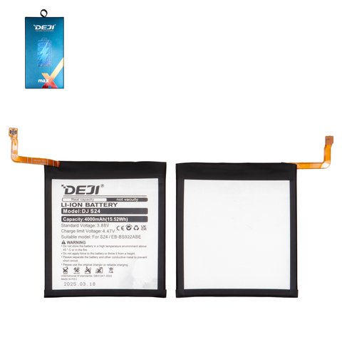 Battery Deji EB BS922ABE compatible with Samsung S921 Galaxy S24, Li ion, 3.88 V, 4000 mAh 