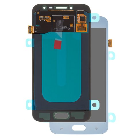 LCD compatible with Samsung J250 Galaxy J2 2018 , J250 Galaxy J2 Pro 2018 , blue, without frame, original change glass 