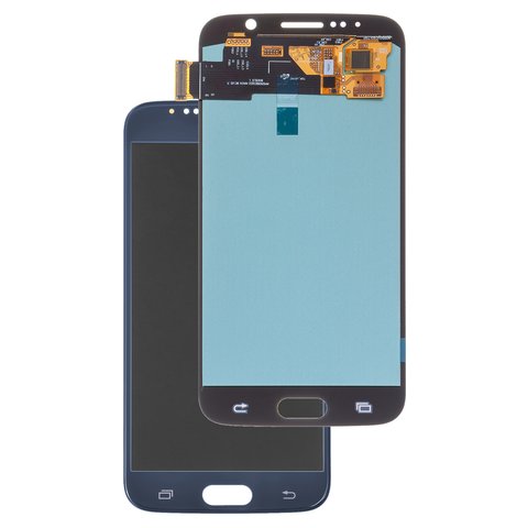 LCD compatible with Samsung G920 Galaxy S6, dark blue, without frame, High Copy, OLED  