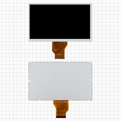 LCD compatible with China Tablet PC 7", without frame, 7", 800*480 , 165 x 100 mm , шлейф 40 мм  #AT070TN90 V.1 V.2. KX0705001 KR070PB2S