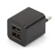 Mains Charger compatible with Apple Cell Phones; Apple Tablets, (USB output 5V 1 A/2,1 A, 220 V, black)