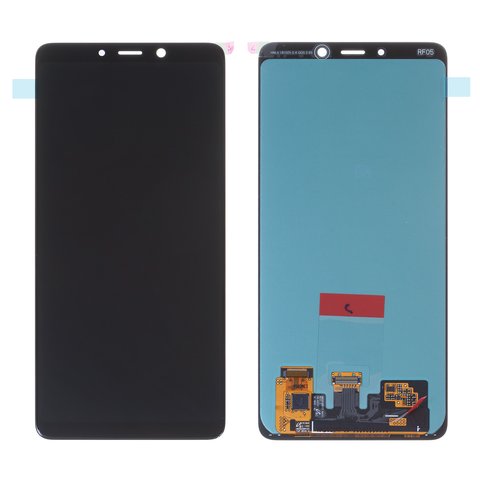 LCD compatible with Samsung A920F DS Galaxy A9 2018 , black, without frame, Original PRC , original glass 