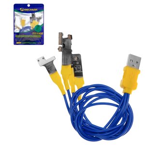 Power Supply Test Cable Mechanic M compatible with Apple iPhone 6S, iPhone 6S Plus, iPhone 8, iPhone 8 Plus, iPhone X, iPhone XR, iPhone XS, iPhone XS Max, one button boot 