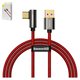 USB Cable Baseus Legend, (USB type-A, USB type C, 100 cm, 66 W, red) #CACS000409