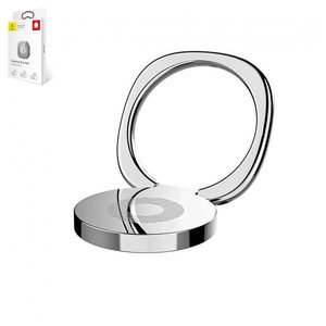 Holder Baseus Privity, ring, adhesive base, silver, metal  #SUMQ 0S