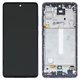 LCD compatible with Samsung A525 Galaxy A52, A526 Galaxy A52 5G, (purple, with frame, original (change glass) )