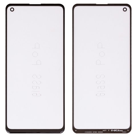 Housing Glass G+OCA PRO compatible with Samsung A217 Galaxy A21s, with OCA film, black 