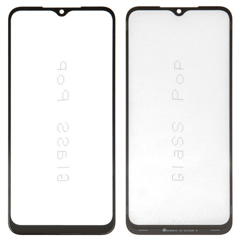 Housing Glass G+OCA PRO compatible with Tecno Spark 7 KF6n , Spark 7 Go KF6m , with OCA film, black 