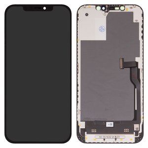 LCD Wextom compatible with iPhone 12 Pro Max, black, with frame, HC, without error, OLED  soft, diagnosable 