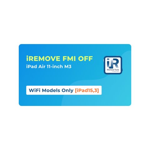 iRemove FMI OFF iPad Air 11 inch M3 WiFi Only [iPad15,3]
