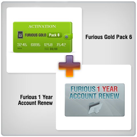 Renovación de acceso al servidor Furious Gold por 1 año  + Furious Gold Pack 6