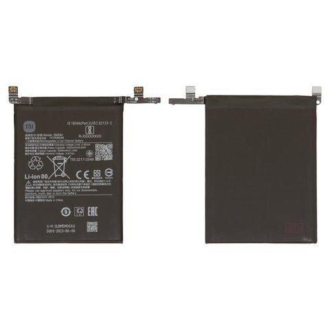 Batería BM5M puede usarse con Xiaomi Redmi K60, Li Polymer, 3.87 V, 5500 mAh, Original PRC 