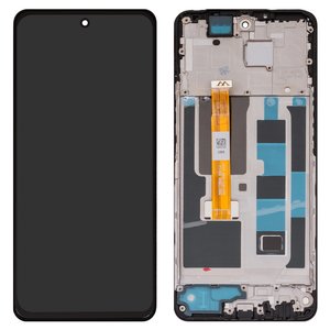 Pantalla LCD puede usarse con Realme 13 5G, negro, con marco, Original PRC , RMX3951, DI0672BI08