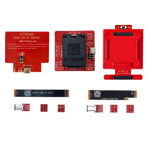 ICFriend UFS 5 in 1 + F64 ISP Adapter Board + ISP Board with Switch