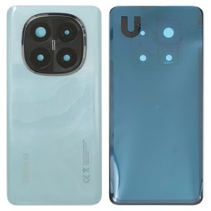Panel trasero de carcasa puede usarse con Xiaomi Redmi Note 14 Pro Plus 5G India , azul, con vidrio de cámara, spectre blue