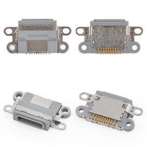 Конектор зарядки для iPhone 6S, чорний, Lightning