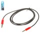 AUX-кабель Hoco UPA11, TRS 3.5 мм, 100 см, чорний, силіконовий, TRS 3,5 мм до TRS 3,5 мм, #6957531079293