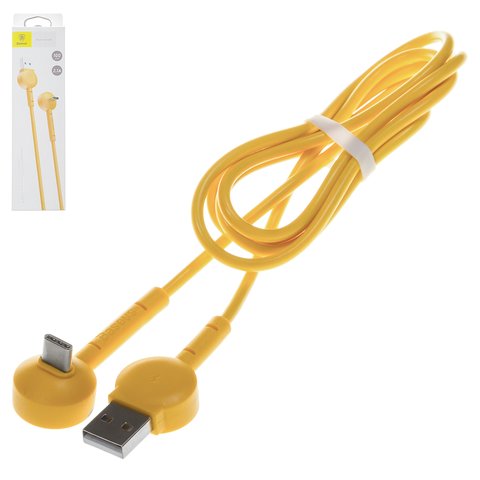 Кабель для зарядки Baseus Maruko Video, USB тип C, USB тип A, 100 см, 2,1 А, жовтий, #CATQX 0Y
