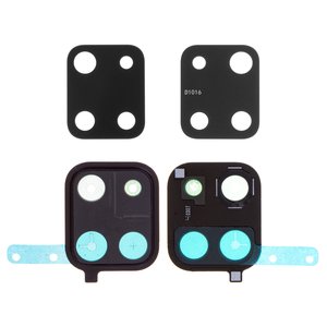 Скло камери для Samsung N770 Galaxy Note 10 Lite, чорне, з рамкою