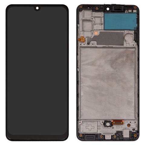 Дисплей для Samsung A325 Galaxy A32, черный, с рамкой, High Copy, original LCD size, OLED 6,4" 